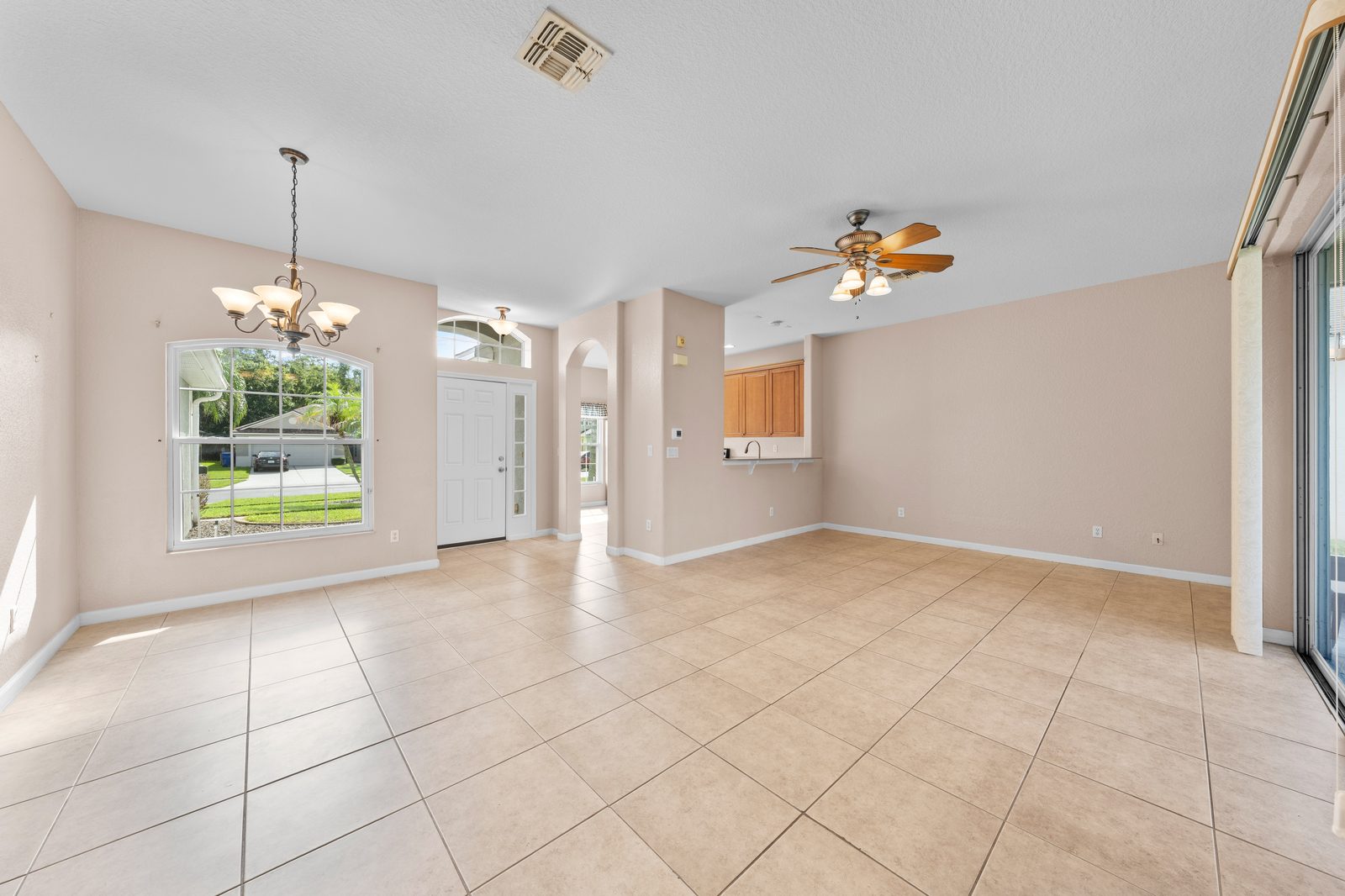 Entry foyer with view into the living space