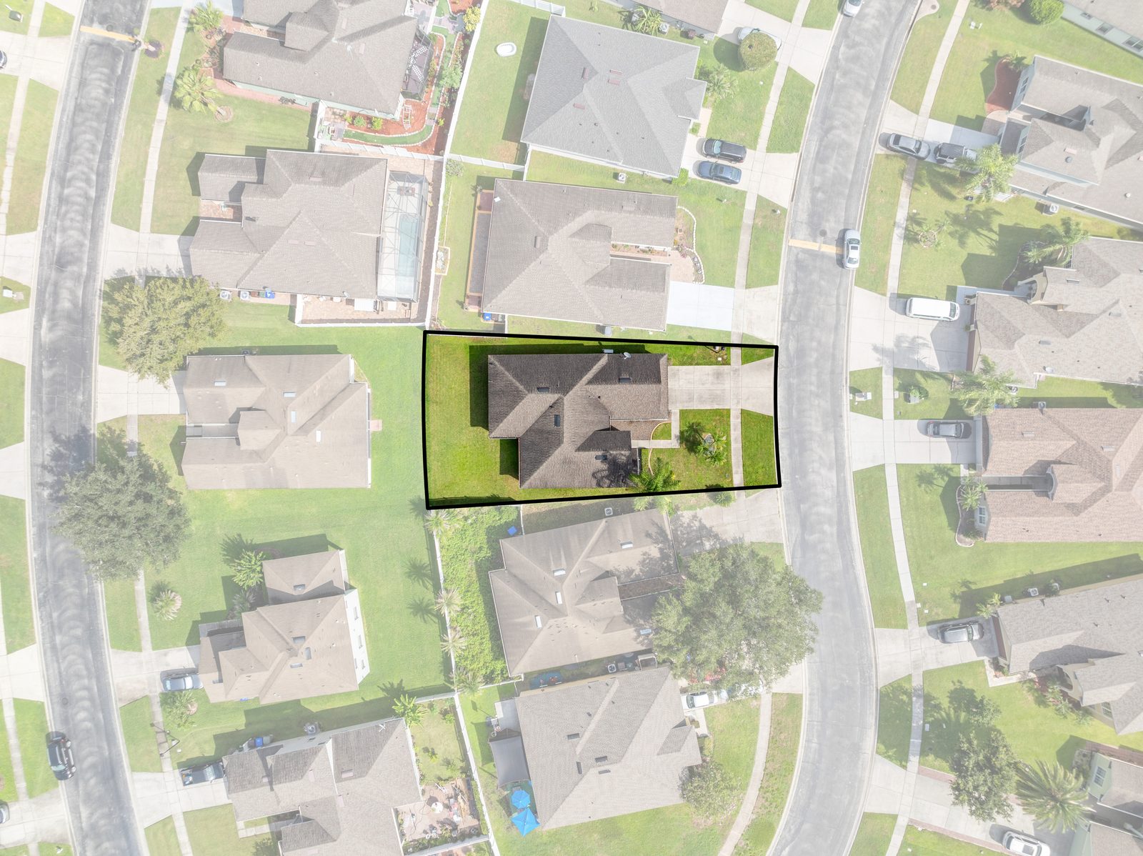 Aerial view showing the lot