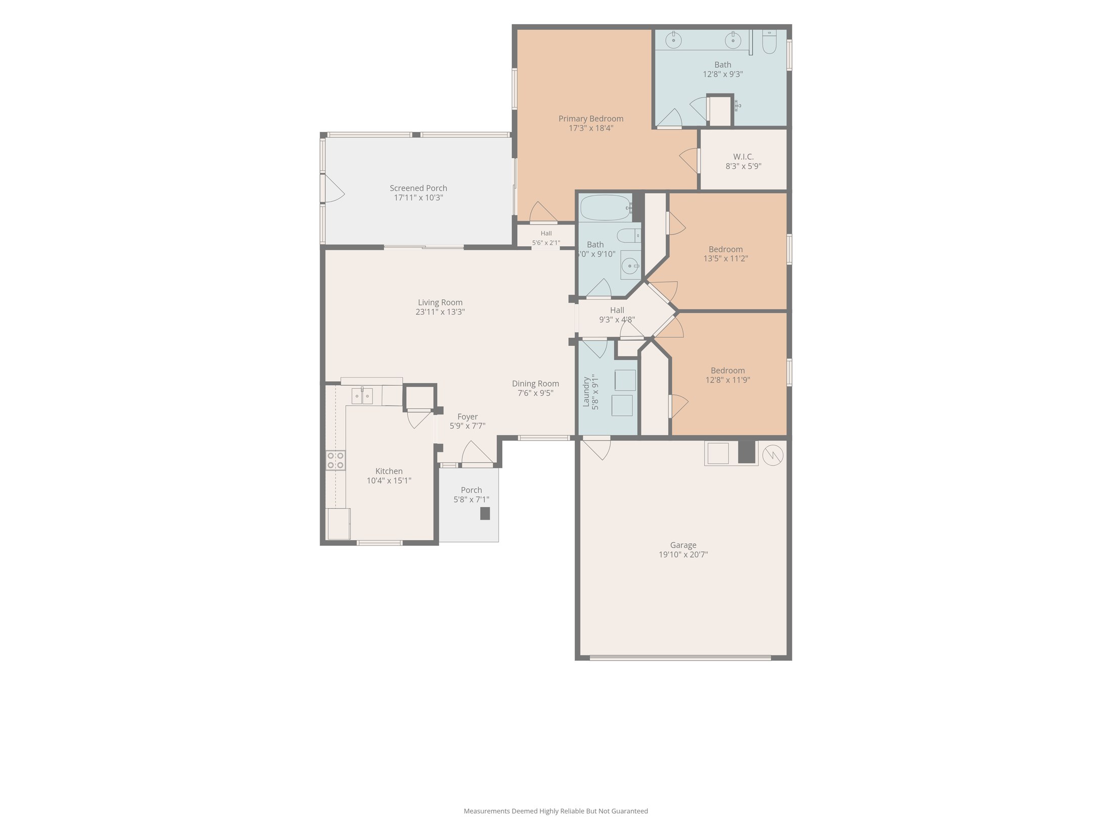 Floor plan with room dimensions